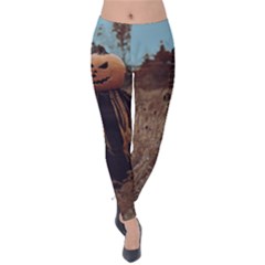 Pumpkin Head - Renia - Velvet Leggings by CreatureFeature