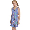 Blue Krampus Christmas Kids  Sleeveless Tiered Mini Dress View2