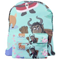 Green Krampus Christmas Giant Full Print Backpack by NerdySparkleGoth