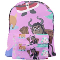 Pink Krampus Christmas Giant Full Print Backpack by NerdySparkleGoth