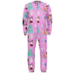 Pink Krampus Christmas Onepiece Jumpsuit (men) by NerdySparkleGoth