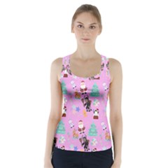 Pink Krampus Christmas Racer Back Sports Top