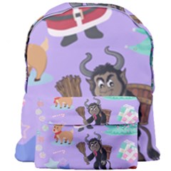 Purple Krampus Christmas Giant Full Print Backpack by NerdySparkleGoth