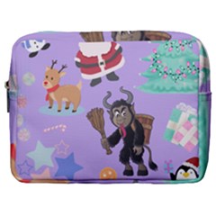 Purple Krampus Christmas Make Up Pouch (large)