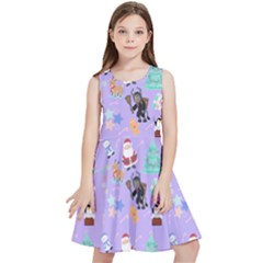 Purple Krampus Christmas Kids  Skater Dress