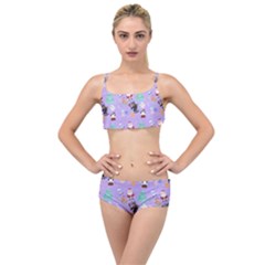 Purple Krampus Christmas Layered Top Bikini Set