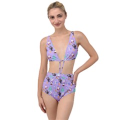 Purple Krampus Christmas Tied Up Two Piece Swimsuit