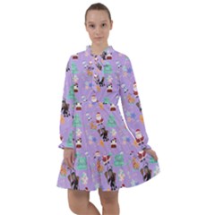 Purple Krampus Christmas All Frills Chiffon Dress