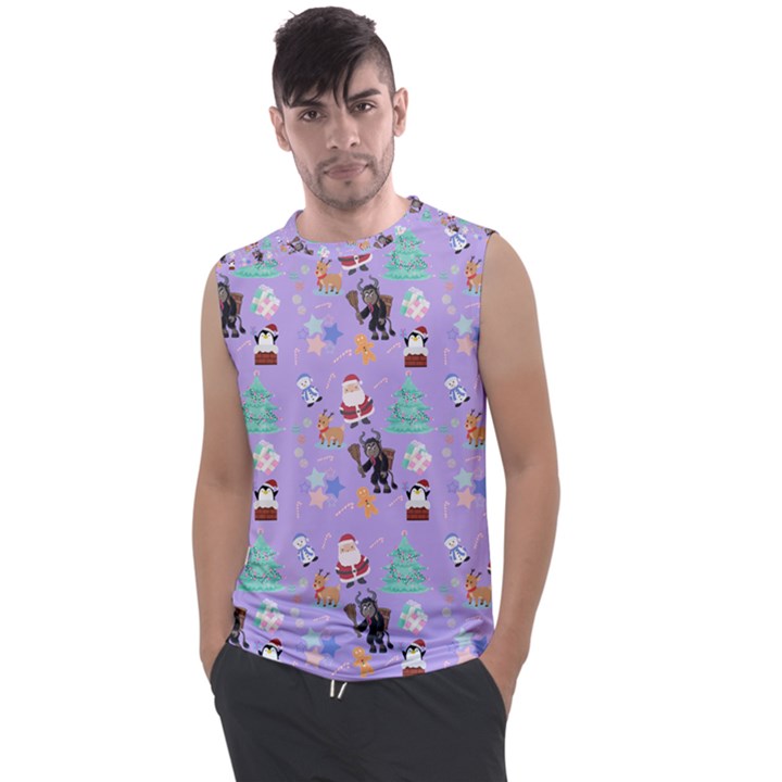 Purple Krampus Christmas Men s Regular Tank Top