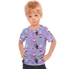 Purple Krampus Christmas Kids  Sports Tee