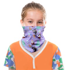 Purple Krampus Christmas Face Covering Bandana (kids)