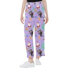 Purple Krampus Christmas Women s Pants 