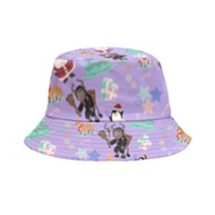 Purple Krampus Christmas Bucket Hat