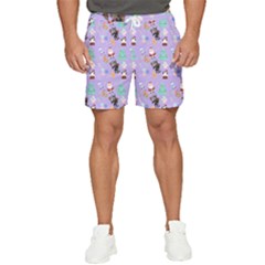 Purple Krampus Christmas Men s Runner Shorts