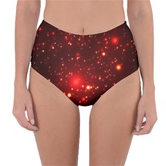 Firework-star-light-design Reversible High-waist Bikini Bottoms