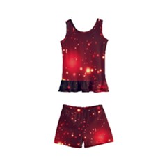 Firework-star-light-design Kids  Boyleg Swimsuit