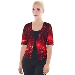 Firework-star-light-design Cropped Button Cardigan by Jancukart