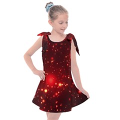 Firework-star-light-design Kids  Tie Up Tunic Dress