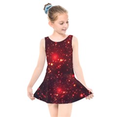 Firework-star-light-design Kids  Skater Dress Swimsuit