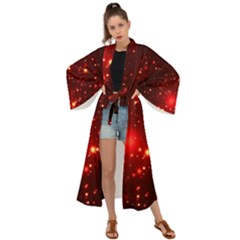 Firework-star-light-design Maxi Kimono