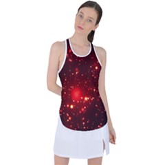 Firework-star-light-design Racer Back Mesh Tank Top