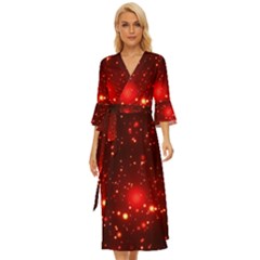 Firework-star-light-design Midsummer Wrap Dress