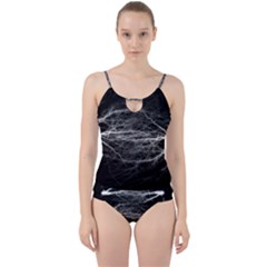 Flash-electricity-energy-current Cut Out Top Tankini Set