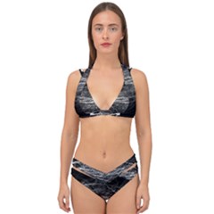 Flash-electricity-energy-current Double Strap Halter Bikini Set