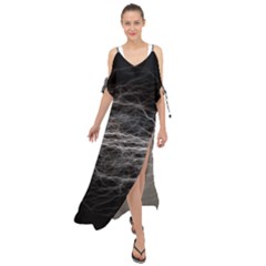 Flash-electricity-energy-current Maxi Chiffon Cover Up Dress