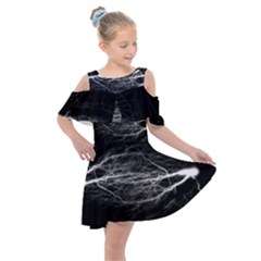 Flash-electricity-energy-current Kids  Shoulder Cutout Chiffon Dress by Jancukart