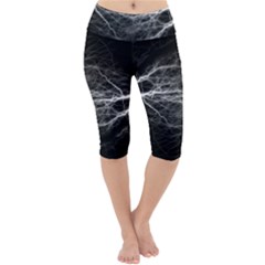 Flash-electricity-energy-current Lightweight Velour Cropped Yoga Leggings