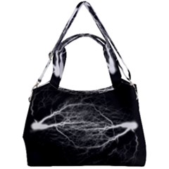 Flash-electricity-energy-current Double Compartment Shoulder Bag