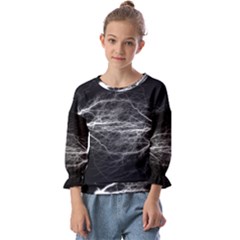 Flash-electricity-energy-current Kids  Cuff Sleeve Top