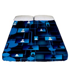 Smartphone-system-web-news Fitted Sheet (california King Size) by Jancukart