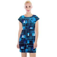 Smartphone-system-web-news Cap Sleeve Bodycon Dress