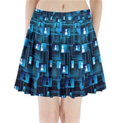 Smartphone-system-web-news Pleated Mini Skirt by Jancukart