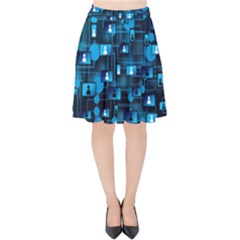 Smartphone-system-web-news Velvet High Waist Skirt by Jancukart