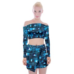 Smartphone-system-web-news Off Shoulder Top With Mini Skirt Set