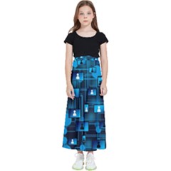 Smartphone-system-web-news Kids  Flared Maxi Skirt by Jancukart