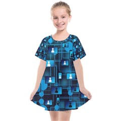 Smartphone-system-web-news Kids  Smock Dress by Jancukart