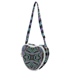 Pastels Repeats Heart Shoulder Bag by kaleidomarblingart