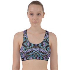 Pastels Repeats Back Weave Sports Bra by kaleidomarblingart