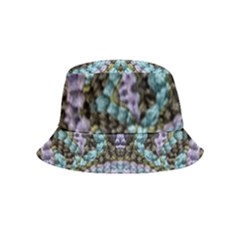 Pastels Repeats Inside Out Bucket Hat (kids) by kaleidomarblingart