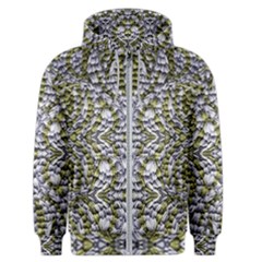 Acid Green Repeats I Men s Zipper Hoodie by kaleidomarblingart