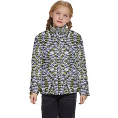 Acid Green Repeats I Kids  Puffer Bubble Jacket Coat