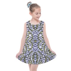 Acid Green Repeats I Kids  Summer Dress by kaleidomarblingart