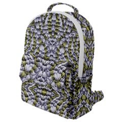 Acid Green Repeats I Flap Pocket Backpack (small) by kaleidomarblingart