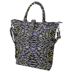 Acid Green Repeats I Buckle Top Tote Bag by kaleidomarblingart