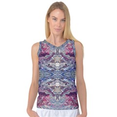 Abstract Pouring Women s Basketball Tank Top by kaleidomarblingart