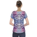 Abstract pouring Short Sleeve Front Detail Top View2